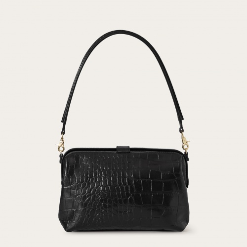 Rofe Bag L, black croco